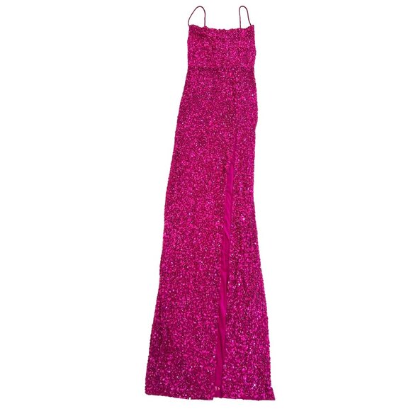 Retrofete Blair Sequin Dress in Dragon Fruit - Picture 1 of 6